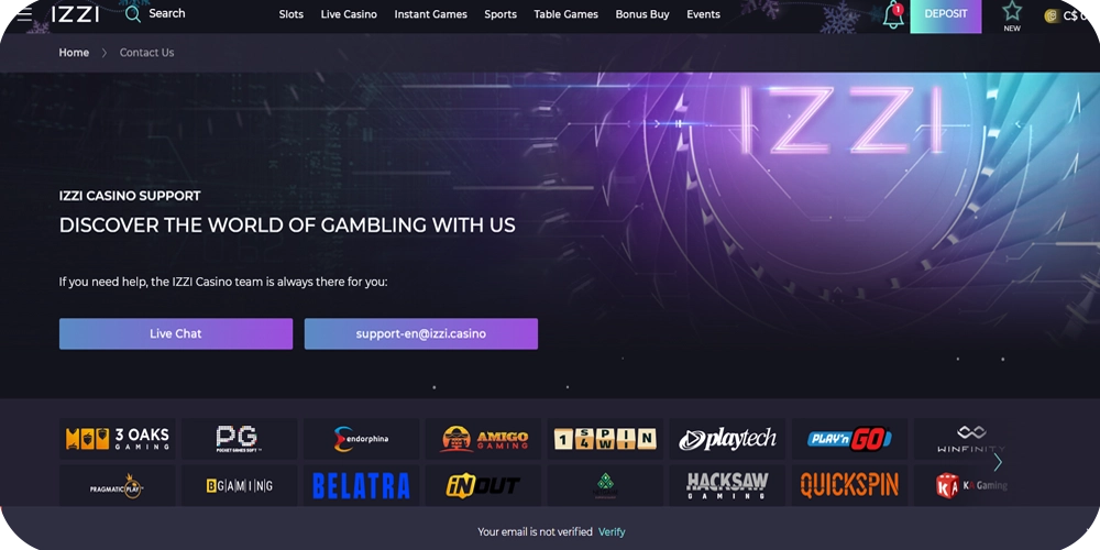 IzziCasino Help Center